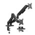 Soporte de Mesa Eco Contrapeso Giratorio e Inclinable para Monitor/TV 9KG (3 Pivotes, 2 Brazos) de 17"-32", Negro