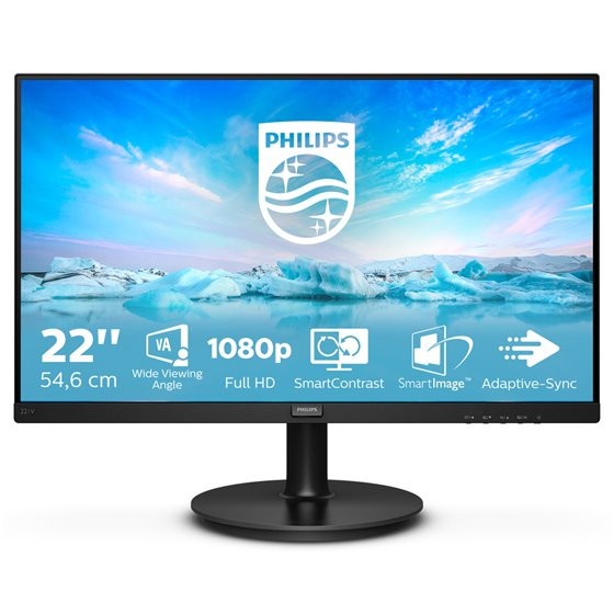 V Line 221V8A/00 pantalla para PC 54,6 cm (21.5") 1920 x 1080 Pixeles Full HD LED Negro