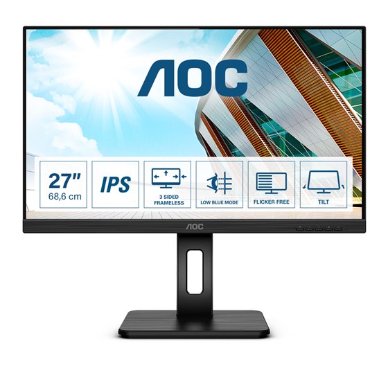 P2 Q27P2Q pantalla para PC 68,6 cm (27") 2560 x 1440 Pixeles Quad HD LED Negro
