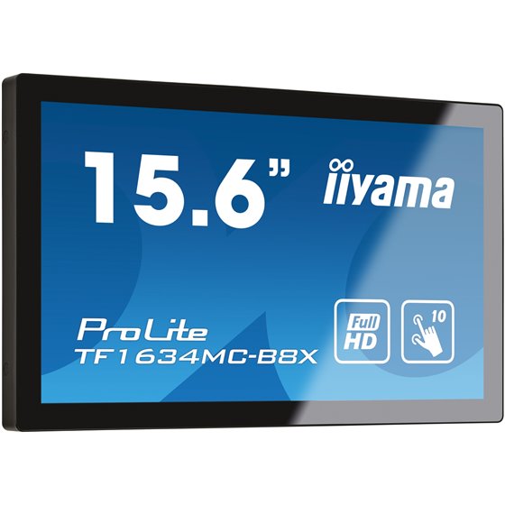 ProLite TF1634MC-B8X pantalla para PC 39,6 cm (15.6") 1920 x 1080 Pixeles Full HD LED Pantalla táctil Multi-usuario Negro