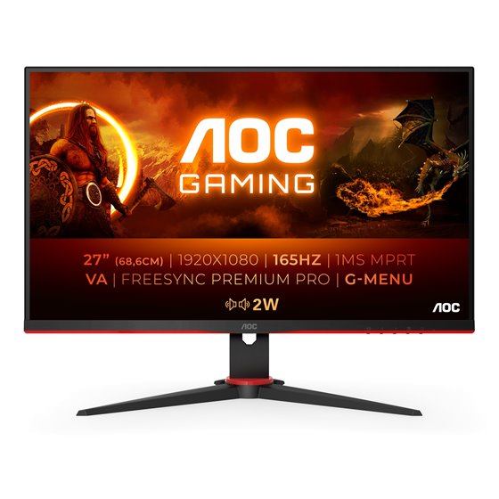 27G2SAE/BK pantalla para PC 68,6 cm (27") 1920 x 1080 Pixeles Full HD LED Negro, Rojo