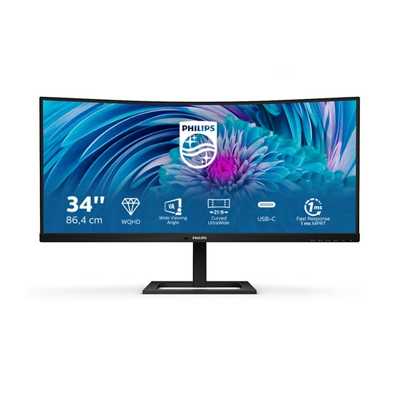 E Line 346E2CUAE/00 pantalla para PC 86,4 cm (34") 3440 x 1440 Pixeles Wide Quad HD+ LCD Negro