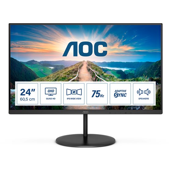 V4 Q24V4EA pantalla para PC 60,5 cm (23.8") 2560 x 1440 Pixeles 2K Ultra HD LED Negro