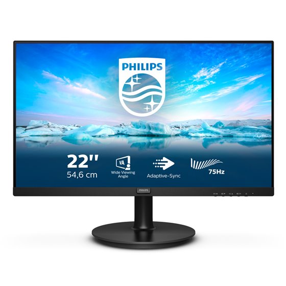 V Line 222V8LA/00 pantalla para PC 54,6 cm (21.5") 1920 x 1080 Pixeles Full HD LCD Negro
