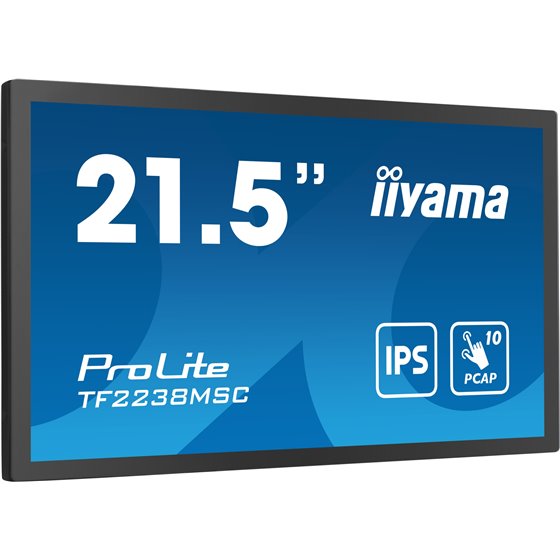 TF2238MSC-B1 pantalla para PC 53,3 cm (21") 1920 x 1080 Pixeles Full HD LED Pantalla táctil Negro