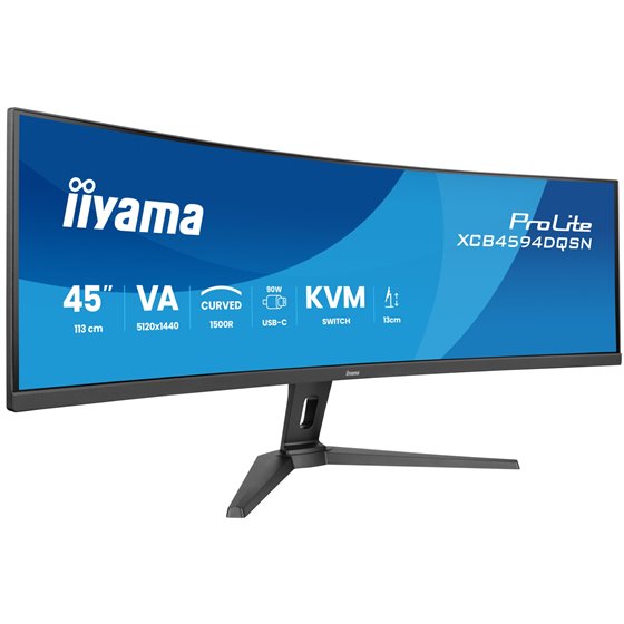 G-MASTER 45"LCD Curved Bus. UWQHD pantalla para PC 113 cm (44.5") 5120 x 1440 Pixeles Dual QHD LED Negro