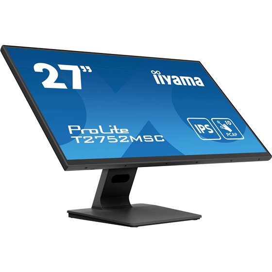 ProLite T2752MSC-B1 pantalla para PC 68,6 cm (27") 1920 x 1080 Pixeles Full HD LED Pantalla táctil Negro