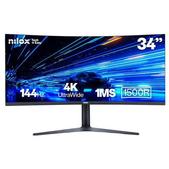 MONITOR 34" NXM344KD11 ULTRAWIDE 4K CURVO 144HZ 2HDMI 2DP 1MS MMDIA pantalla para PC 86,4 cm (34") 3440 x 1440 Pixeles UltraWide