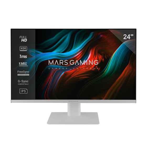 MV-24, Monitor 24” IPS FHD 120Hz, HDR10 1ms, FreeSync y G-SYNC, Monitor PC con Altavoces Integrados, Inclinación 25°, Low Blue L