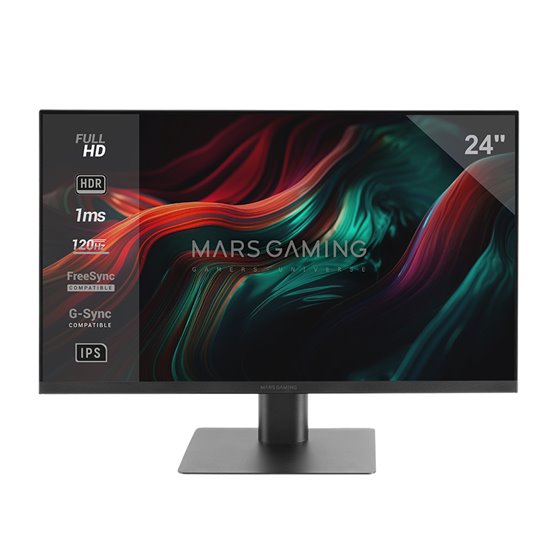 MV-24, Monitor 24” IPS FHD 120Hz, HDR10 1ms, FreeSync y G-SYNC, Monitor PC con Altavoces Integrados, Inclinación 25°, Low Blue L