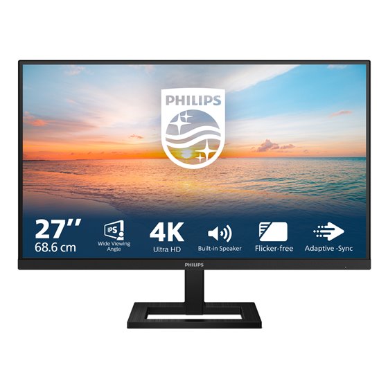 1000 series 27E1N1800AE/00 pantalla para PC 68,6 cm (27") 3840 x 2160 Pixeles 4K Ultra HD LED Negro