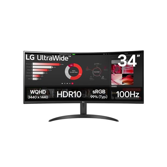 34WR50QK-B pantalla para PC 86,4 cm (34") 3440 x 1440 Pixeles Wide Quad HD Negro
