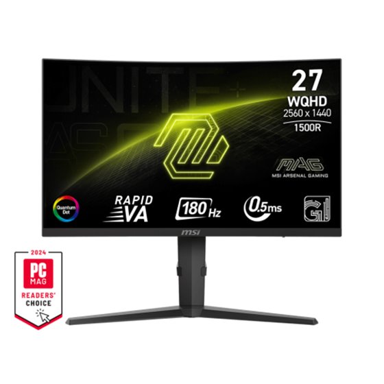 MSI MONITOR MAG 275CQRF QD E2. 27. CURVO 1500R. 2560X1440. 180HZ. NEGRO