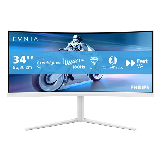 Evnia 5000 34M2C5501A/00 pantalla para PC 86,4 cm (34") 3440 x 1440 Pixeles Wide Quad HD LCD Blanco