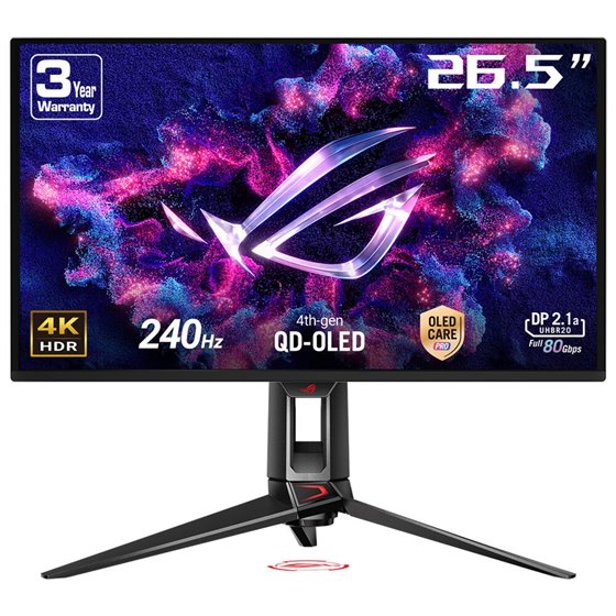 ROG Swift OLED PG27UCDM pantalla para PC 67,3 cm (26.5") 3840 x 2160 Pixeles 4K Ultra HD QD-OLED Negro