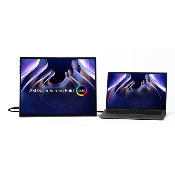 ZenScreen Fold OLED MQ17QH pantalla para PC 43,9 cm (17.3") 2560 x 1920 Pixeles Quad HD Plata