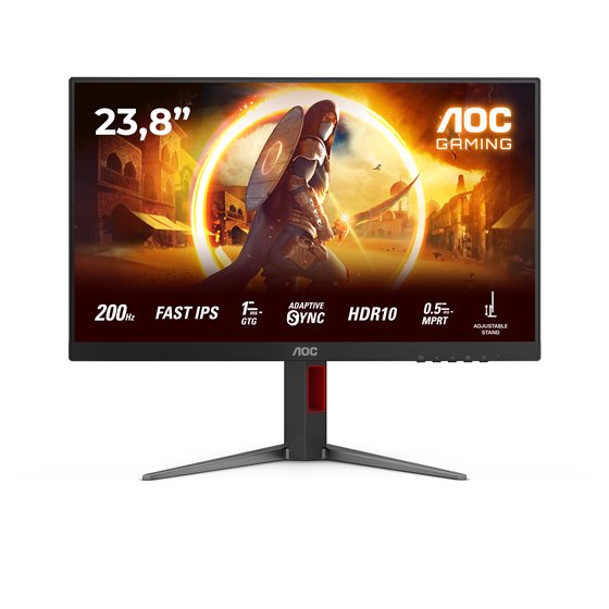 G4 24G4HA pantalla para PC 60,5 cm (23.8") 1920 x 1080 Pixeles Full HD LED Negro, Rojo