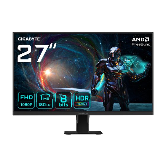 GS27FA Monitor para juegos de 27" FHD - 1920 x 1080, 180Hz, 1ms, 300 cd/m², FreeSync, HDR Ready, HDMI 2.0, Displayport 1.4