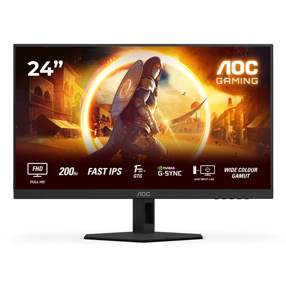 G4 24G4HRE pantalla para PC 60,5 cm (23.8") 1920 x 1080 Pixeles Full HD LED Negro, Rojo