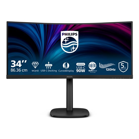 3000 series 34B2U3600C/00 pantalla para PC 86,4 cm (34") 3440 x 1440 Pixeles Wide Quad HD LCD Negro