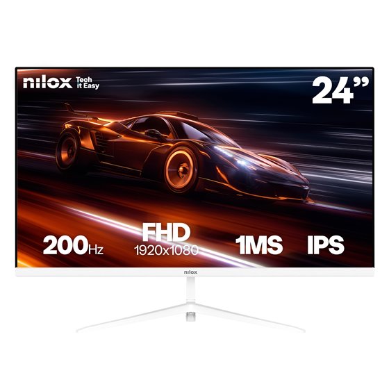 MONITOR 24 IPS 200HZ 1MS HDMI Y DP pantalla para PC 60,5 cm (23.8") 1920 x 1080 Pixeles Full HD LCD Blanco