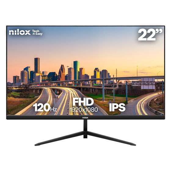 MONITOR 22 IPS 120 HZ VGA HDMI pantalla para PC 54,6 cm (21.5") 1920 x 1080 Pixeles Full HD LCD Negro