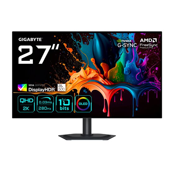 MO27Q28G Monitor Gaming OLED 27" QHD - 2560 x 1440, 280Hz, 0,03ms, 335 cd/m², Display HDR True Black 500, HDMI 2.1, DisplayPort 