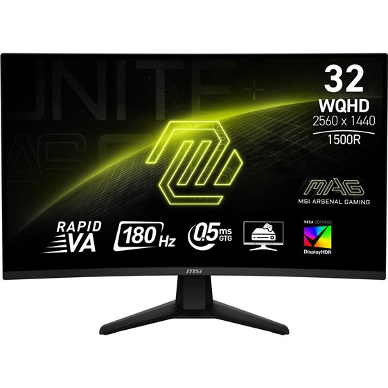 MAG 32CQ6F pantalla para PC 80 cm (31.5") 2560 x 1440 Pixeles Wide Quad HD Negro
