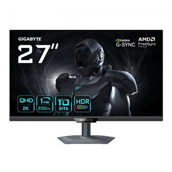 G27Q2 Monitor Gaming 27” 2K QHD - 2560 x 1440, 200Hz, 1ms, 350 cd/m², Compatible con G-Sync, FreeSync Premium, HDR10, HDMI 2.0, 