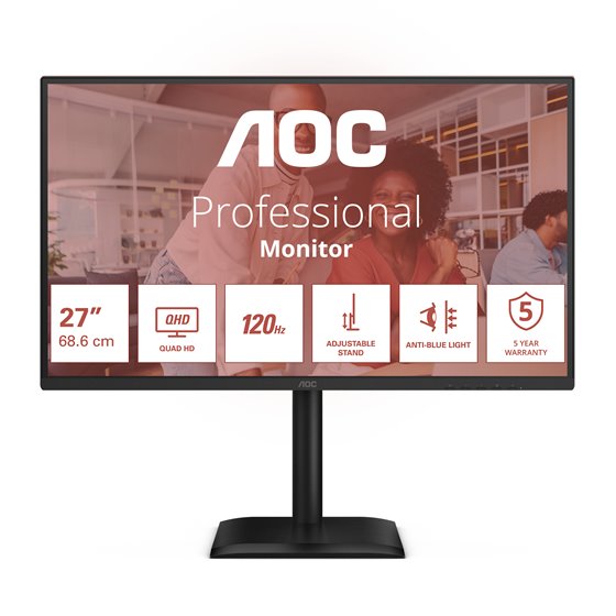 E4 Q27E4CV pantalla para PC 68,6 cm (27") 2560 x 1440 Pixeles Quad HD LED Negro