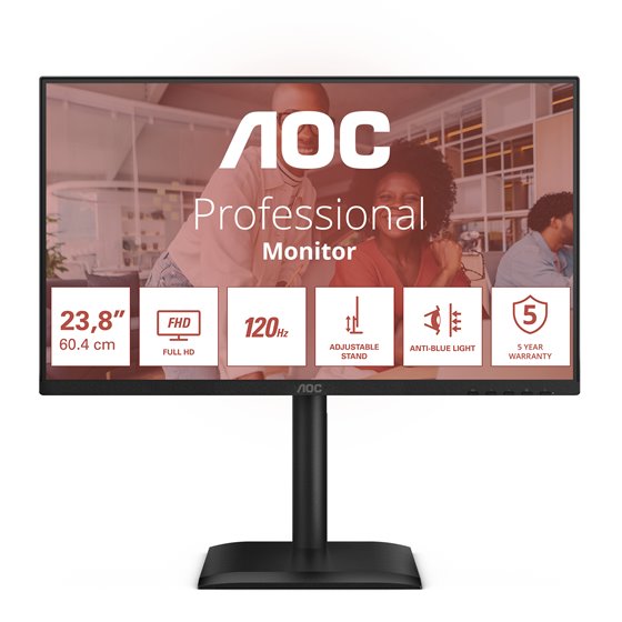 E4 24E4CV pantalla para PC 60,5 cm (23.8") 1920 x 1080 Pixeles Full HD LED Negro