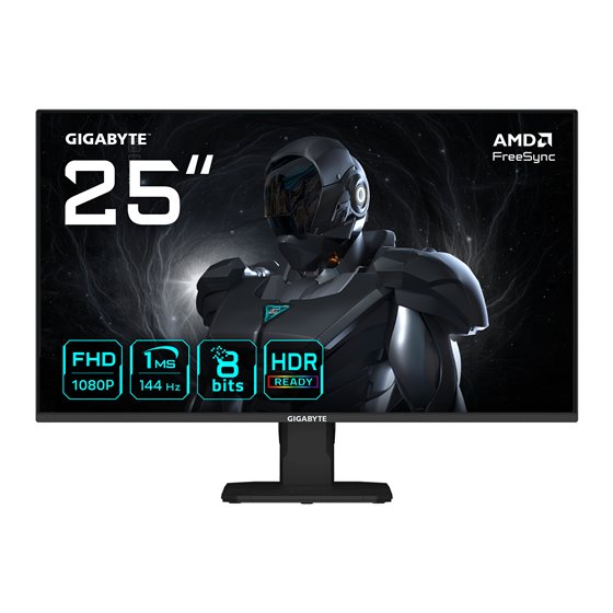 GS25F14 Monitor Gaming FHD de 25” - 1920 x 1080, 144Hz, 1ms, 300 cd/m², Display HDR 10, HDMI 2.0, DisplayPort 1.2
