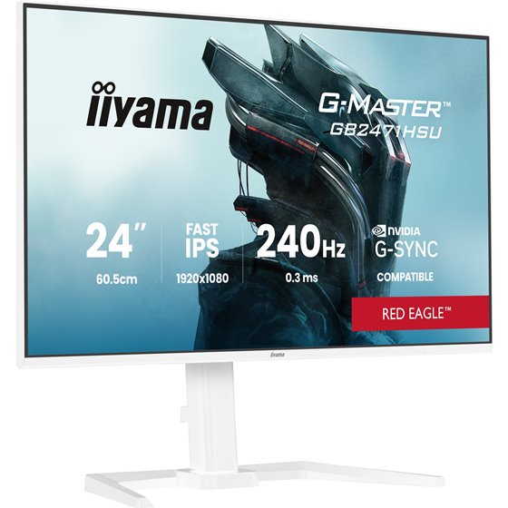 G-MASTER GB2471HSU-W1 pantalla para PC 60,5 cm (23.8") 1920 x 1080 Pixeles Full HD LED Blanco