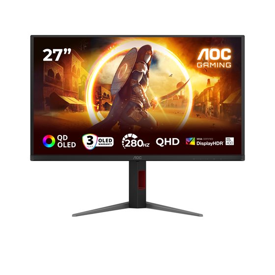 G4 Q27G4ZD pantalla para PC 68,6 cm (27") 2560 x 1440 Pixeles Quad HD QD-OLED Negro, Rojo