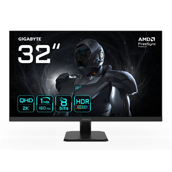 GS32QA Monitor Gaming 32” QHD - 2560 x 1440, 180Hz, 1ms, 300 cd/m², FreeSync Premium, HDR Ready, HDMI 2.0, DisplayPort 1.4