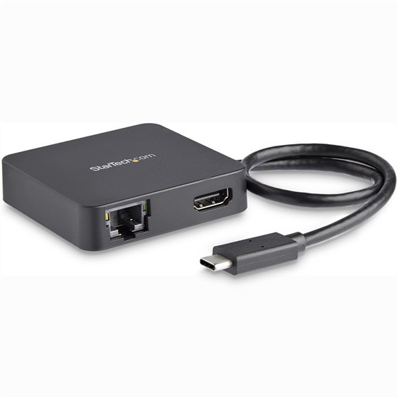 Adaptador Multipuertos USB C - Mini Dock Portátil USB-C 4K HDMI - Gigabit Ethernet - Hub USB 3.0 (1x USB-A 1x USB-C) - Adaptador