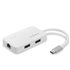 EU-4308 base para portátil y replicador de puertos USB 3.2 Gen 1 (3.1 Gen 1) Type-C Blanco