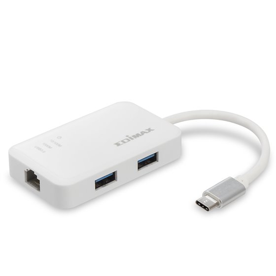 EU-4308 base para portátil y replicador de puertos USB 3.2 Gen 1 (3.1 Gen 1) Type-C Blanco