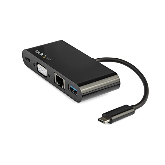 Docking Station USB-C para Portátiles - Mini Replicador de Puertos para Monitor VGA 1080p - Entrega de Alimentación de 60W Passt