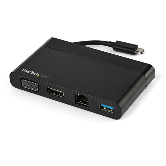 Adaptador Multipuertos USB-C 4K con HDMI, VGA, Ethernet Gigabit y USB 3.0 - Mini Docking Station USB Tipo C de Viajes a HDMI de 