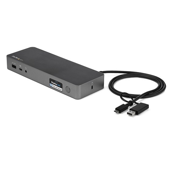 Docking Station Universal para Portátil - Replicador de Puertos Híbrido USB-C/-A - 2x HDMI y DP 4K - PD 60W - Mac / Windows / Ch