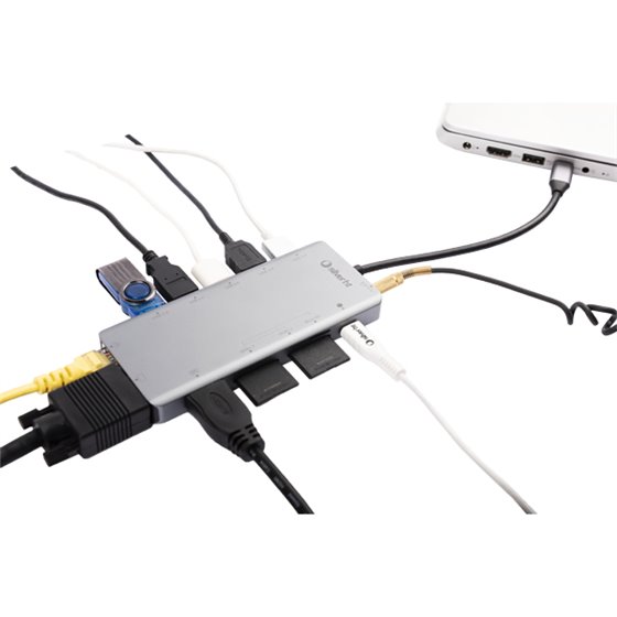 Adaptador Type-C Logan HUB 13 en 1