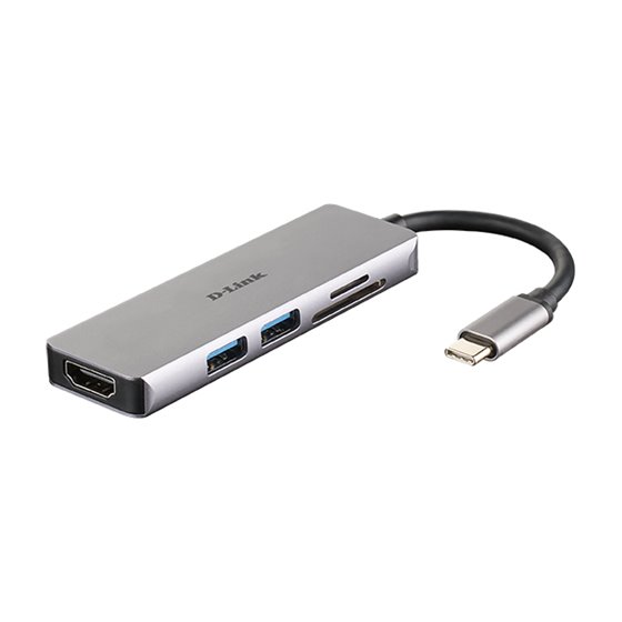 DUB-M530 base para portátil y replicador de puertos Alámbrico USB 3.2 Gen 1 (3.1 Gen 1) Type-C Aluminio