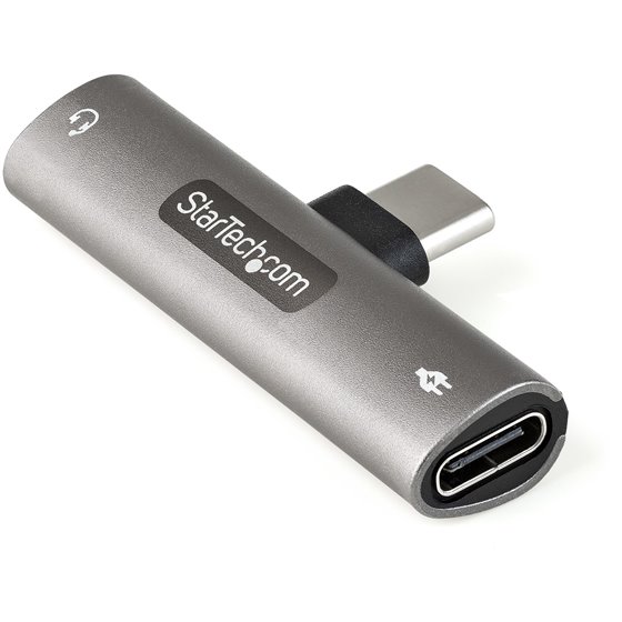 Adaptador de Audio y Carga USB-C - Adaptador de Audio USB Tipo C con Salida TRRS de 3,5mm para Auriculares con Micrófono y Pass 