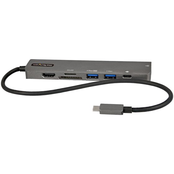 Adaptador Multipuertos USB C - Docking Station USB Tipo C a HDMI 2.0 4K 60Hz - Entrega de Alimentación 100W Pass-through - SD - 