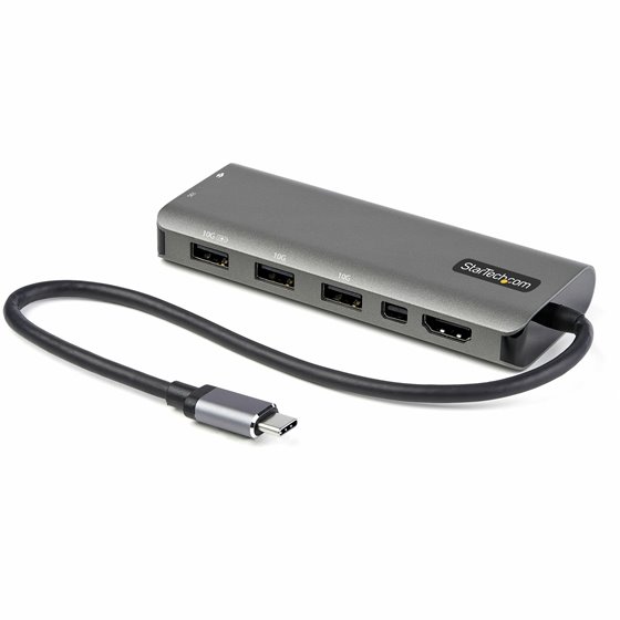 Adaptador Multipuertos USB-C - Docking Station USB Tipo C a HDMI o Mini DisplayPort 4K60 - Replicador de Puertos USBC PD 100W - 