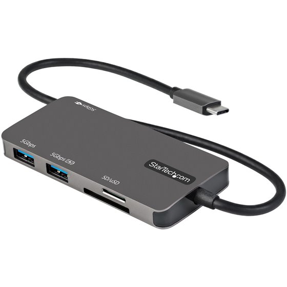 Adaptador Multipuertos USB C - USB C a HDMI de 4K - 100W de Entrega de Alimentación PD - SD - MicroSD - Hub Ladrón USB 3.0 de 3 
