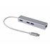 Hub USB-C a USB 3.0 de 3 puertos con adaptador Gigabit