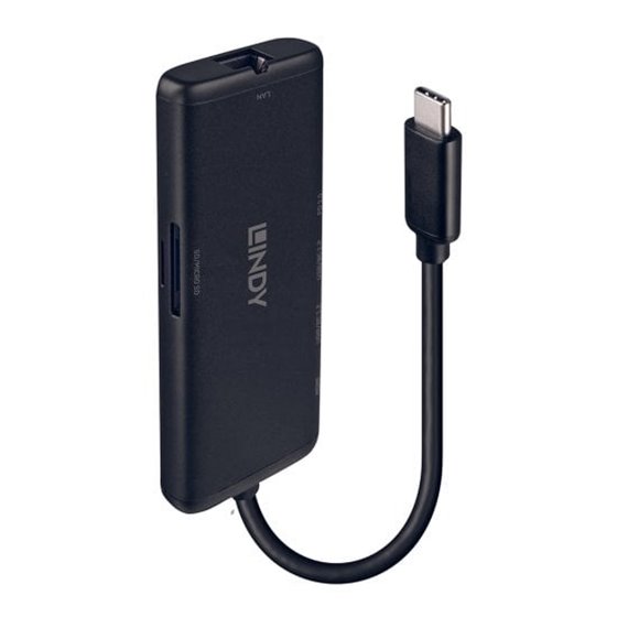 43358 base para portátil y replicador de puertos Alámbrico USB 3.2 Gen 1 (3.1 Gen 1) Type-C Negro