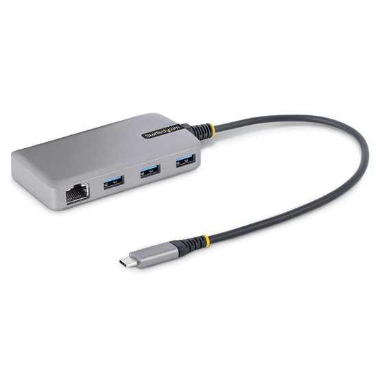 Hub USB-C de 3 Puertos USBA - USB 3.0 de 5Gbps - Alimentado por el Bus - Concentrador USB-C de 3 Puertos USB-A - Ladrón USB-C Po